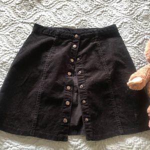 Cute corduroy button up skirt